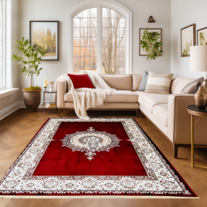 HAMID - Tapis moderne en laine Ushak, tapis de salon pour chambre à  coucher, salon, salon, colour gris( 250 x 200 cm )